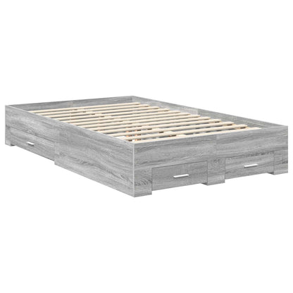 Struttura del letto con cassetto Grigio Sonoma 120 x 200 cm | homemem39