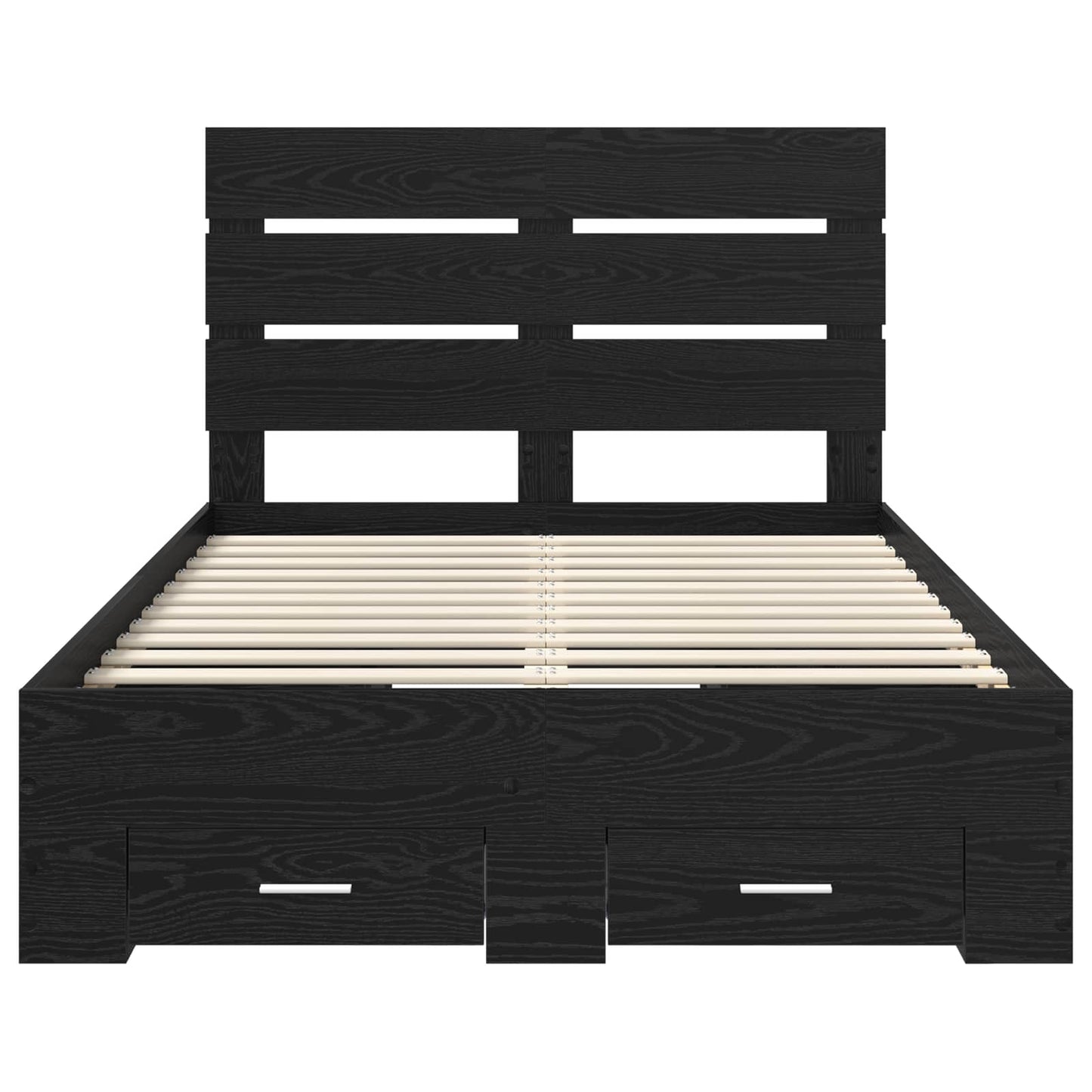Struttura del letto Rovere Nero 120 x 190 cm Legno multistrato | homemem39