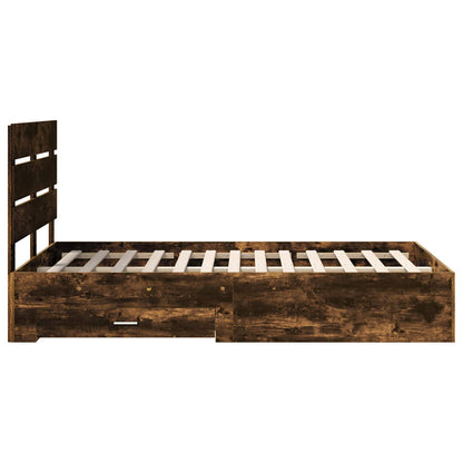 Struttura del letto Rovere fumé 120 x 190 cm Legno multistrato