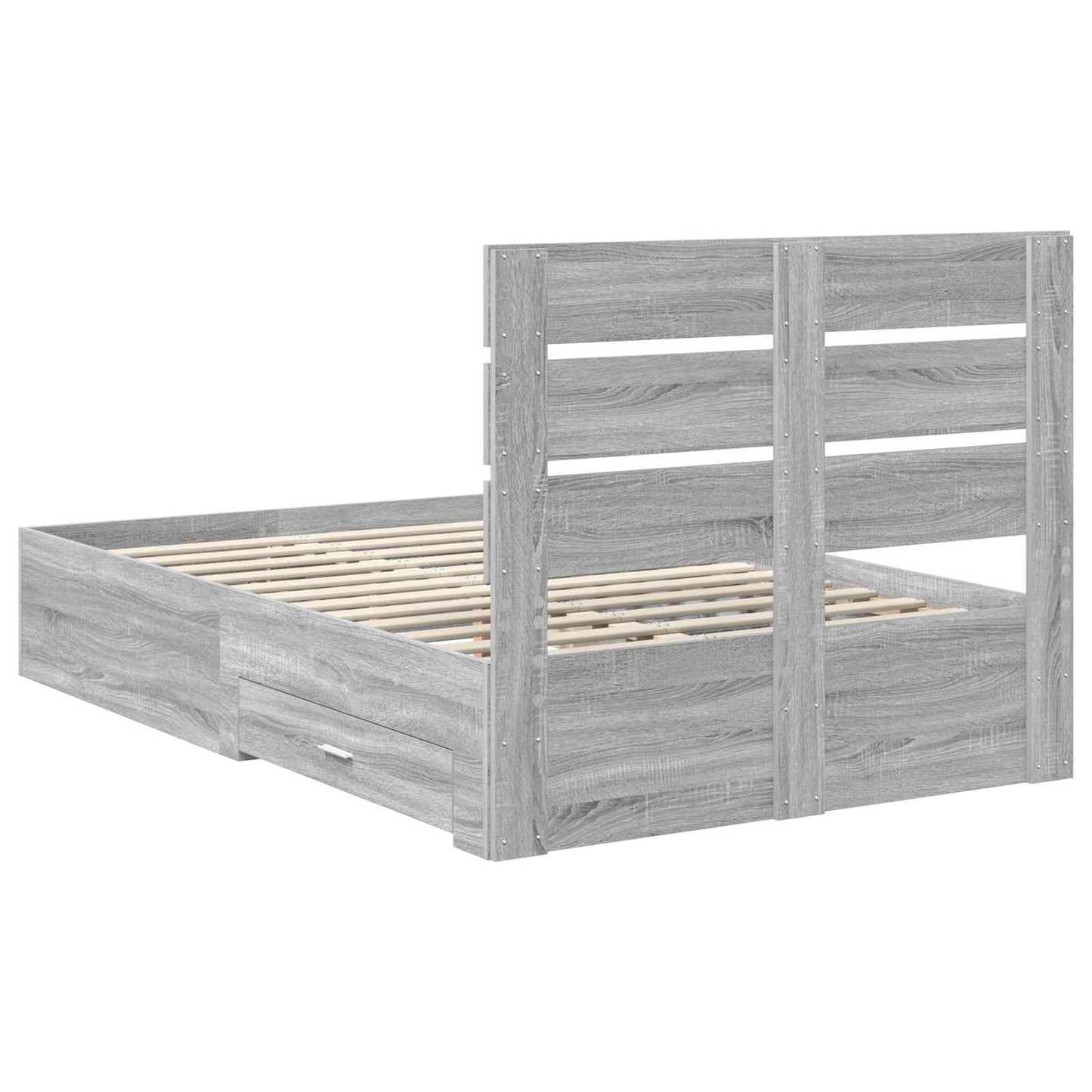 Struttura del letto con cassetto Grigio Sonoma 120 x 190 cm | homemem39