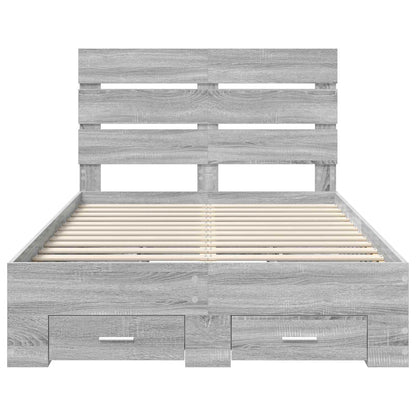 Struttura del letto con cassetto Grigio Sonoma 120 x 190 cm | homemem39