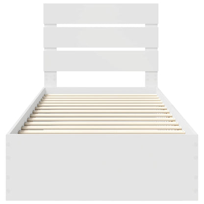 Struttura del letto Bianco 100 x 200 cm Legno multistrato