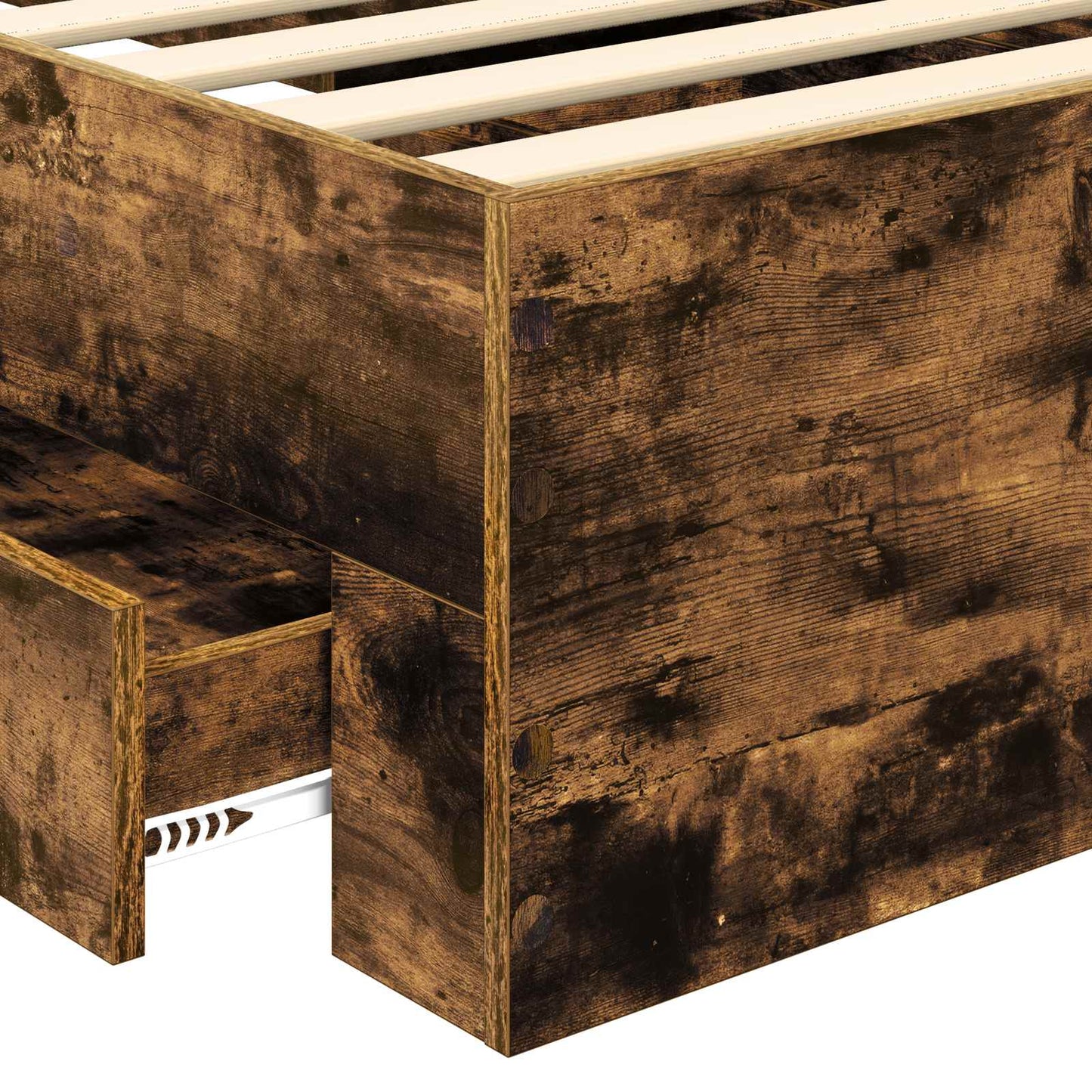 Struttura del letto Rovere fumé 100 x 200 cm Legno multistrato | homemem39
