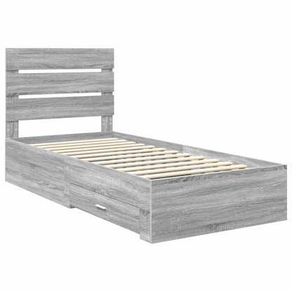 Struttura del letto Grigio Sonoma 90 x 200 cm Legno multistrato