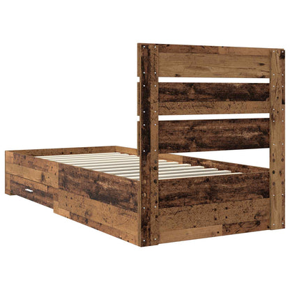 Struttura del letto Legno vecchio 90 x 200 cm Legno multistrato