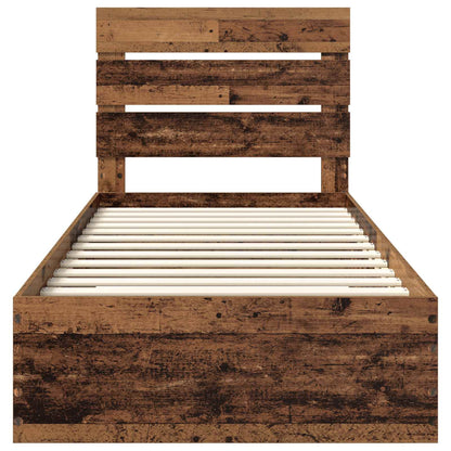 Struttura del letto Legno vecchio 90 x 200 cm Legno multistrato