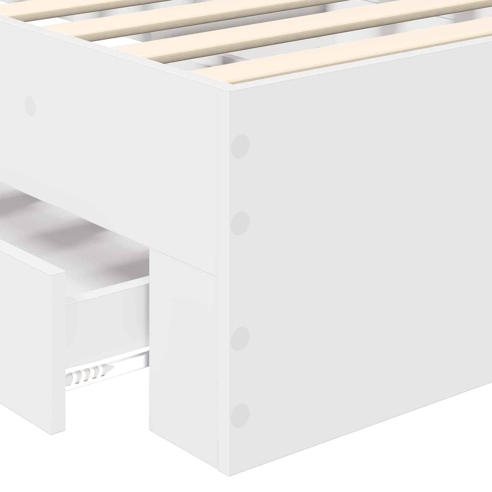 Struttura del letto Bianco 90 x 190 cm Legno multistrato | homemem39