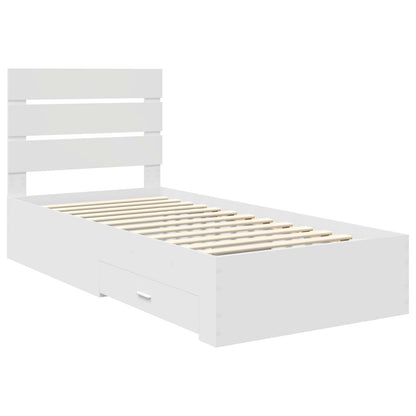 Struttura del letto Bianco 90 x 190 cm Legno multistrato | homemem39