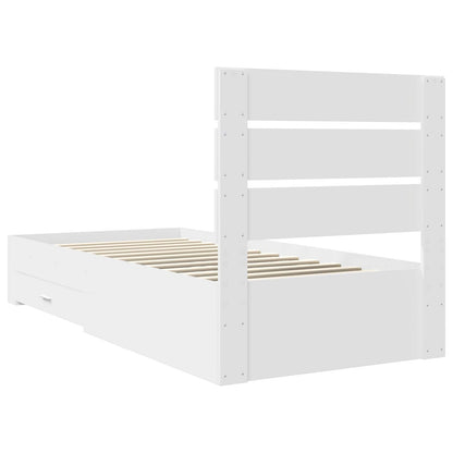 Struttura del letto Bianco 90 x 190 cm Legno multistrato