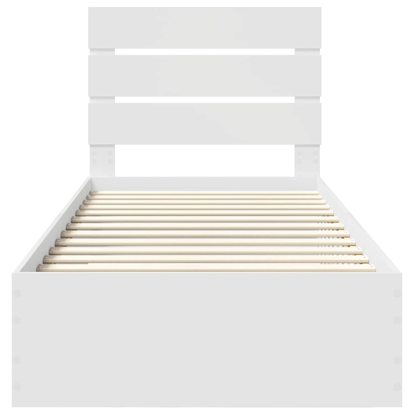 Struttura del letto Bianco 90 x 190 cm Legno multistrato | homemem39