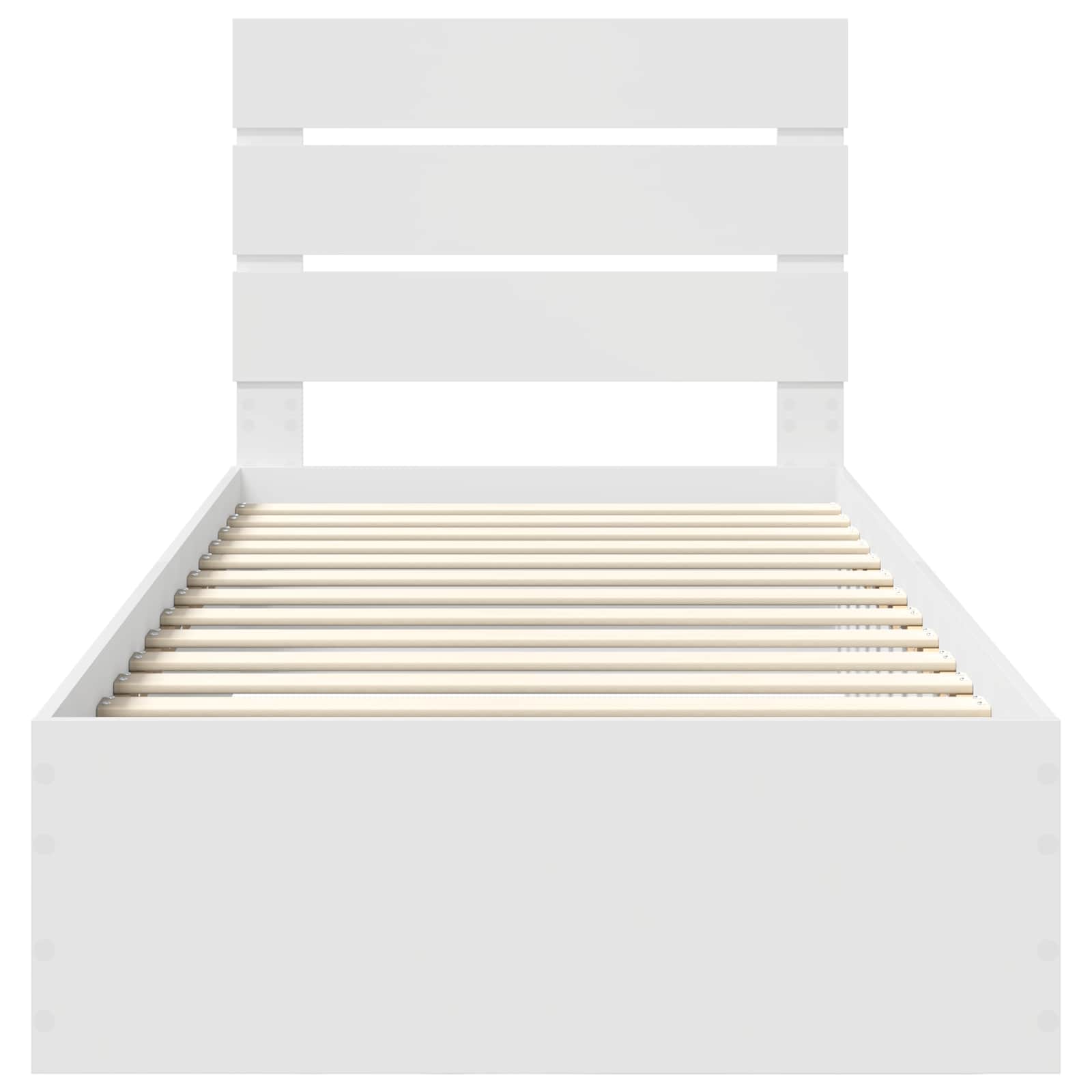 Struttura del letto Bianco 90 x 190 cm Legno multistrato | homemem39