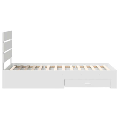 Struttura del letto Bianco 90 x 190 cm Legno multistrato | homemem39