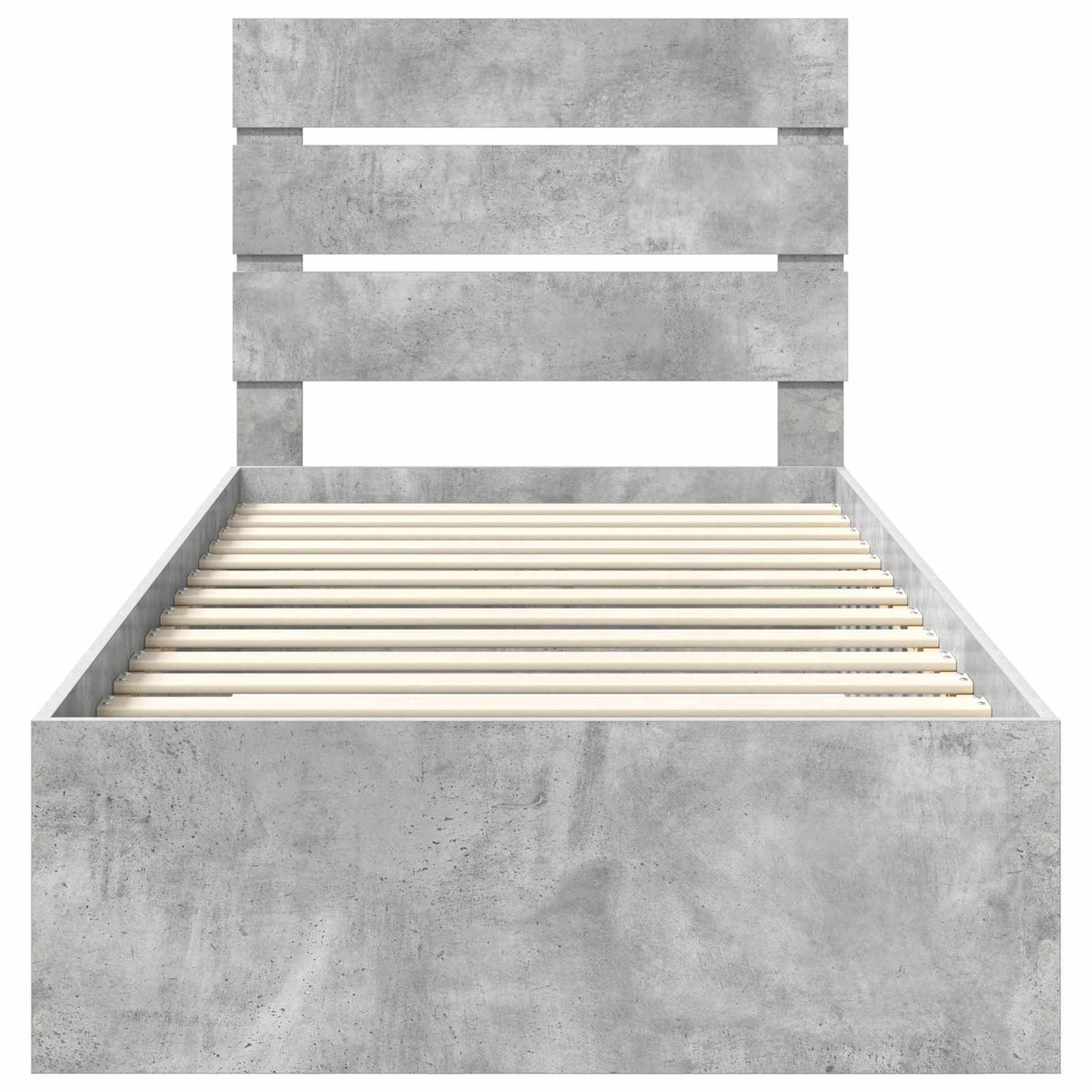 Struttura del letto con cassetto Grigio cemento 90 x 190 cm