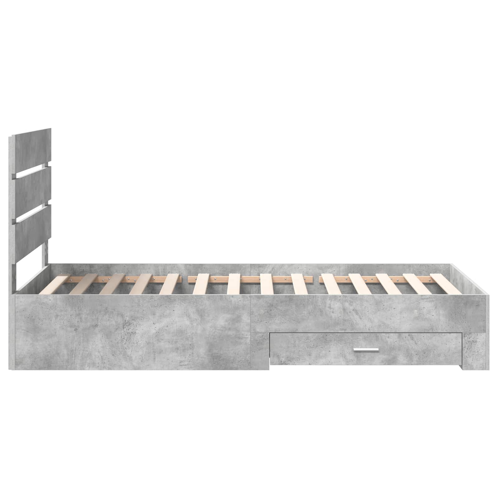 Struttura del letto con cassetto Grigio cemento 90 x 190 cm | homemem39
