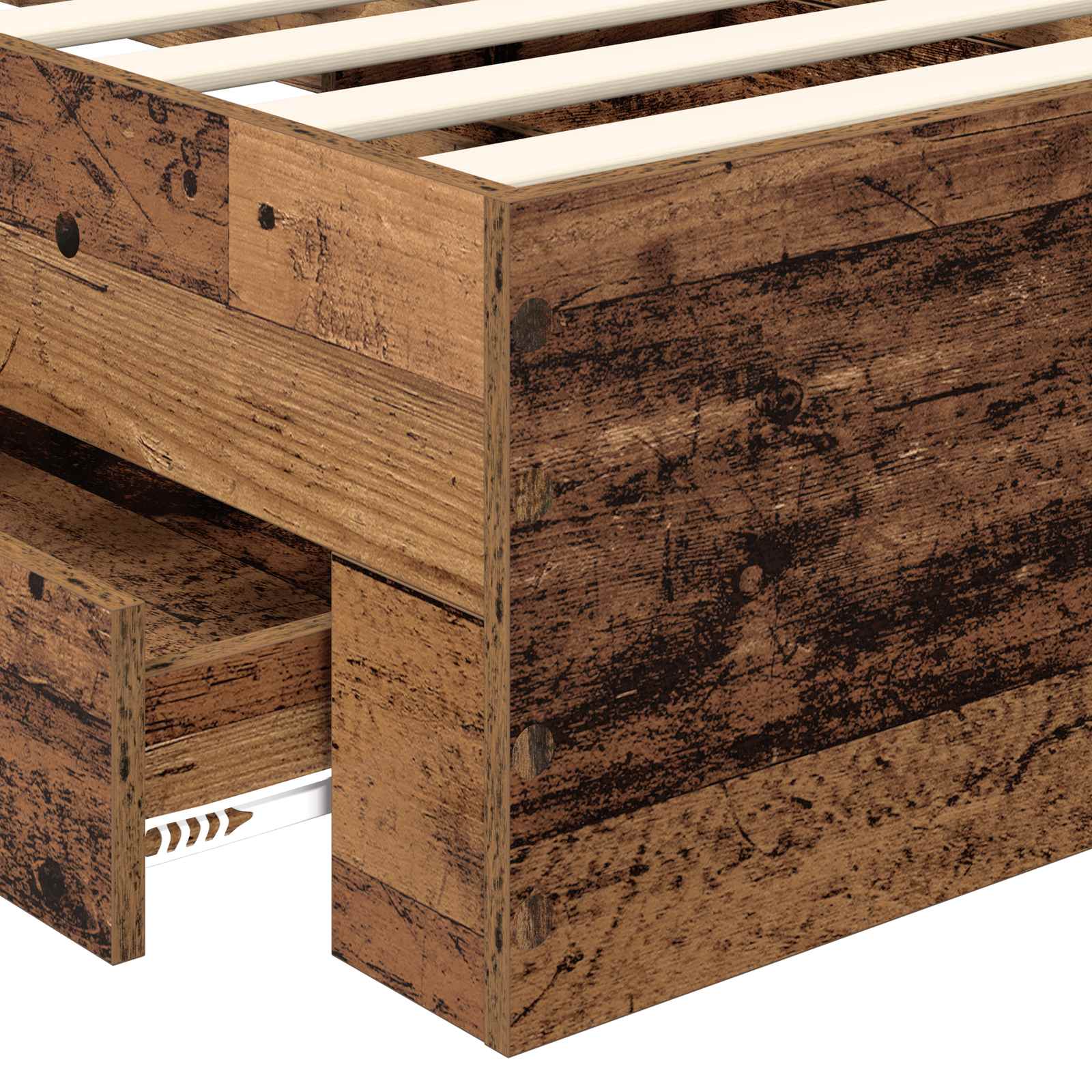 Struttura del letto Legno vecchio 90 x 190 cm Legno multistrato | homemem39