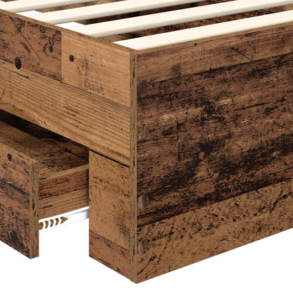 Struttura del letto Legno vecchio 90 x 190 cm Legno multistrato | homemem39