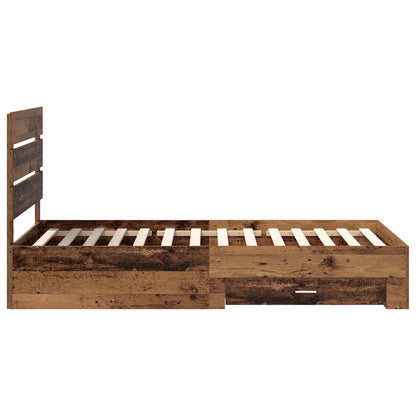 Struttura del letto Legno vecchio 90 x 190 cm Legno multistrato | homemem39