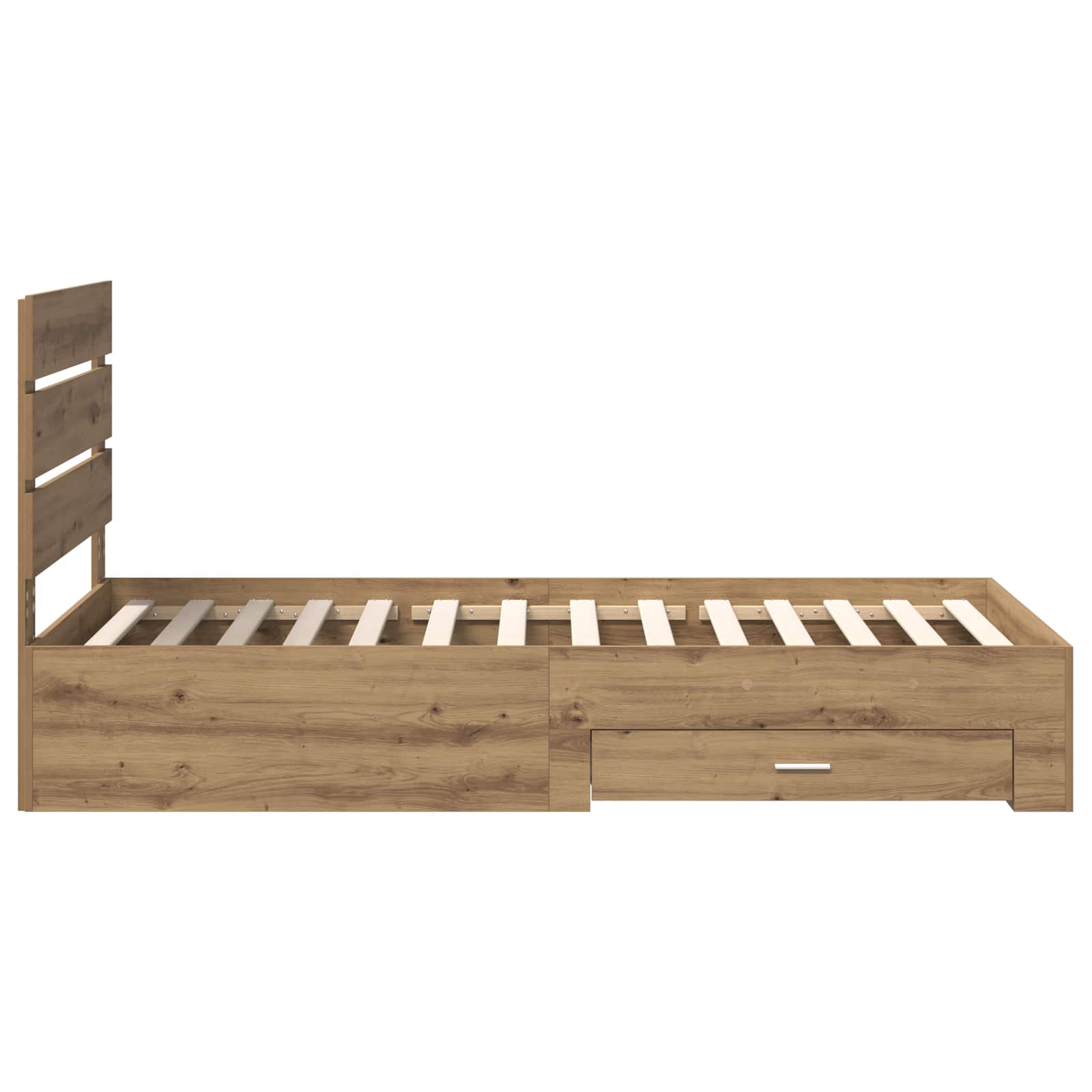 Struttura del letto con cassetto Rovere artigianale 90 x 190 cm | homemem39
