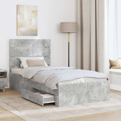Struttura del letto Grigio Certo e Argento 70 x 190 cm