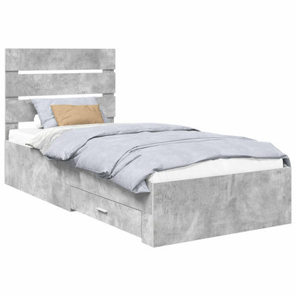 Struttura del letto Grigio Certo e Argento 70 x 190 cm