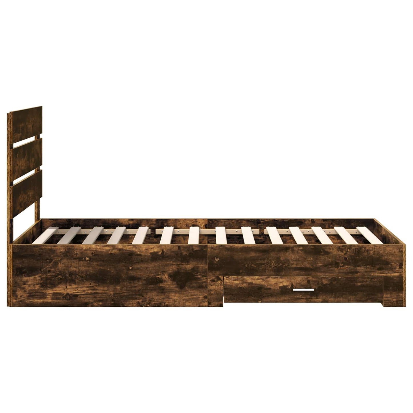 Struttura del letto Rovere Affumicato e Argento 75 x 190 cm | homemem39