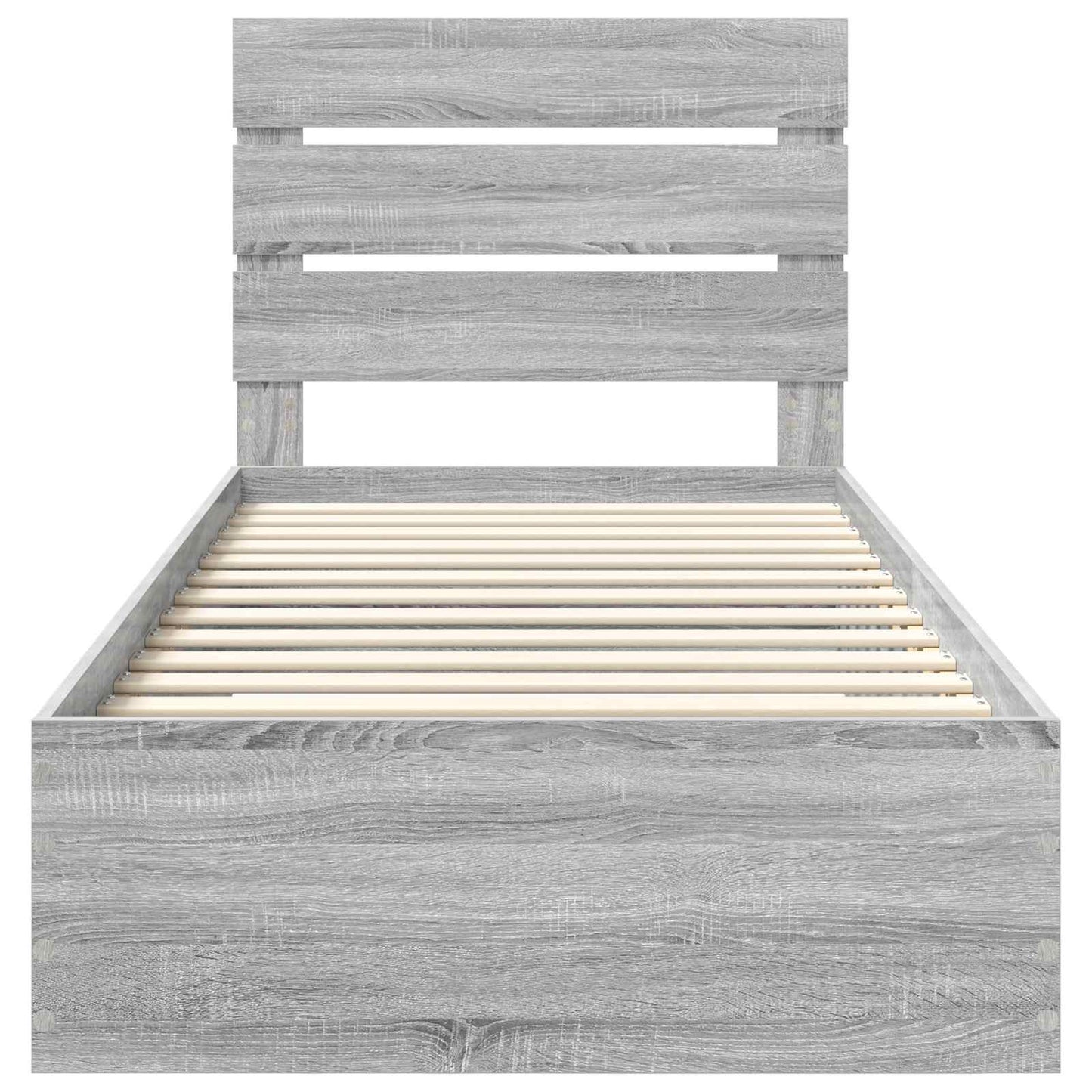 Struttura del letto Grigio Sonoma e Argento 75 x 190 cm | homemem39