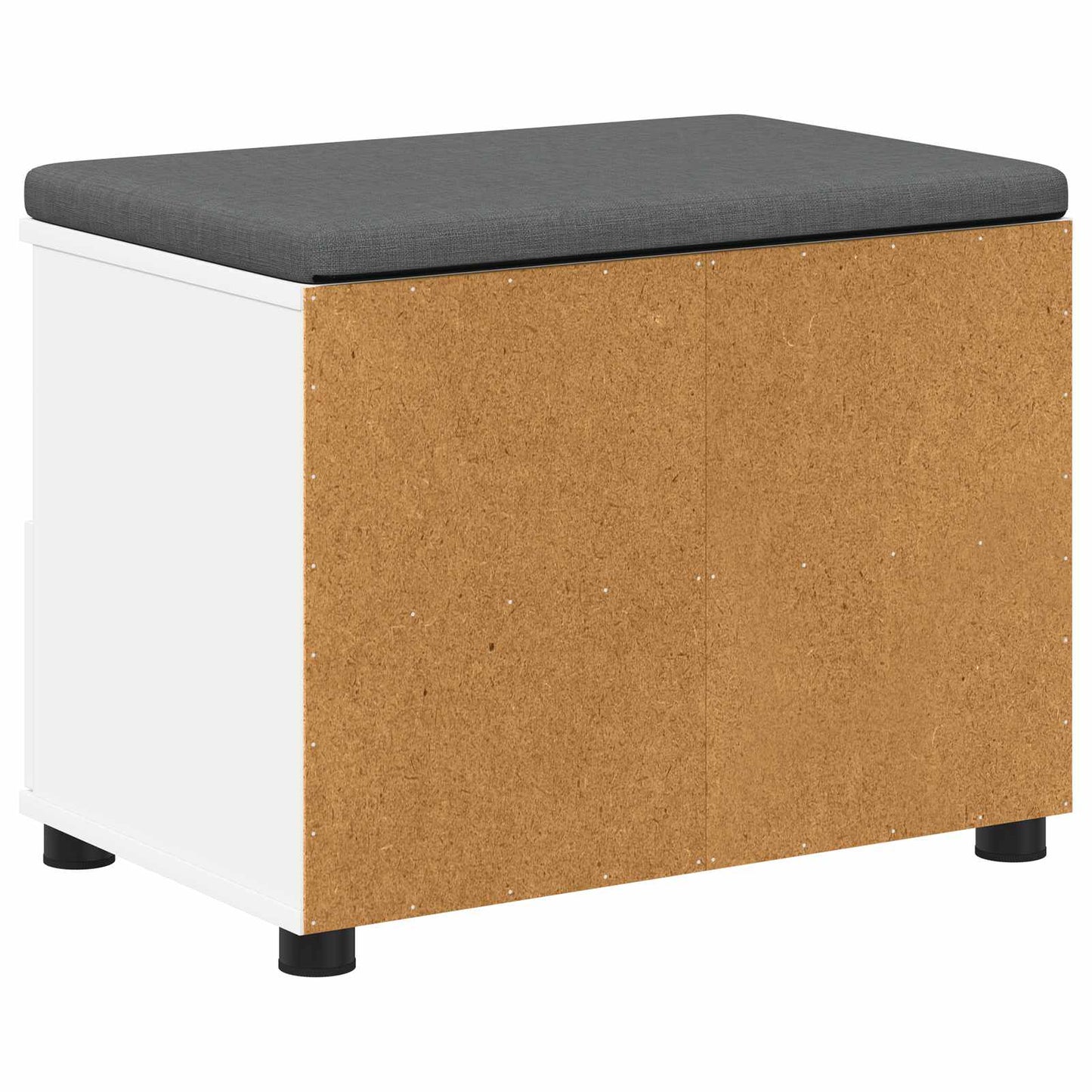 Panca per ingresso con cuscino Bianco 60 x 38 x 46 cm