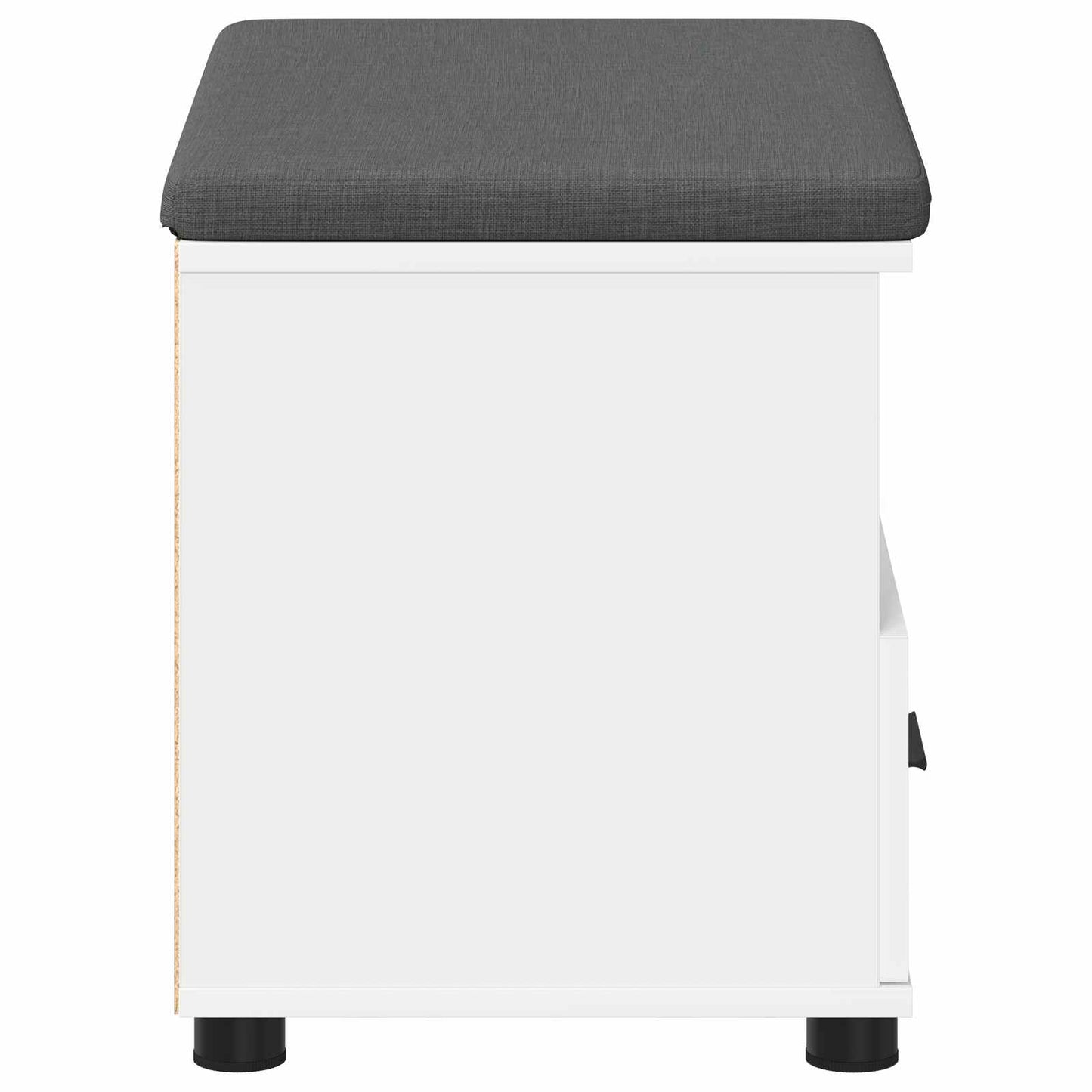 Panca per ingresso con cuscino Bianco 60 x 38 x 46 cm