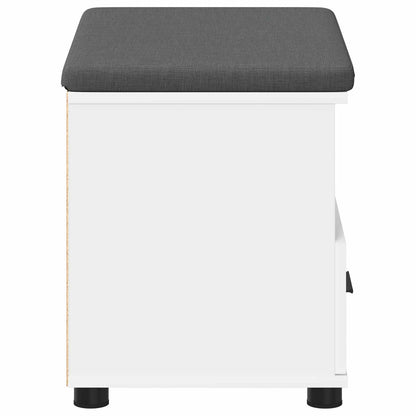 Panca per ingresso con cuscino Bianco 60 x 38 x 46 cm