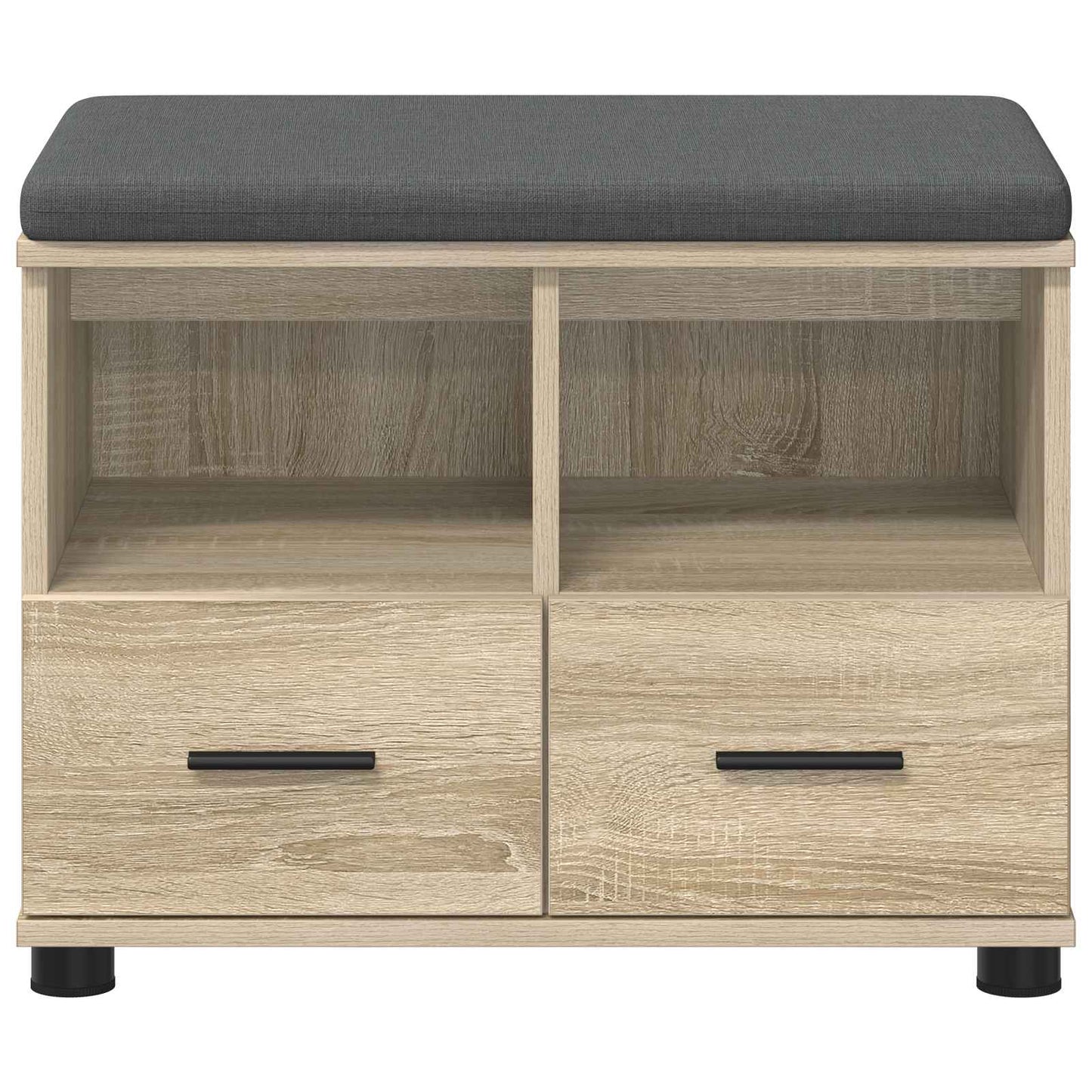 Panca per ingresso con cuscino Rovere Sonoma 60 x 38 x 46 cm