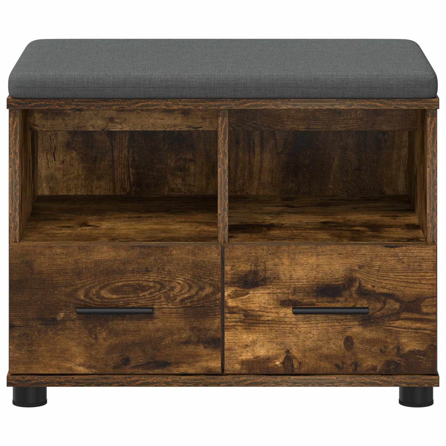 Panca per ingresso con cuscino Rovere fumé 60 x 38 x 46 cm