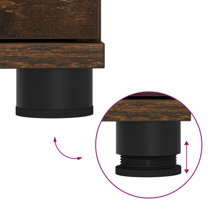 Panca per ingresso con cuscino Rovere fumé 60 x 38 x 46 cm