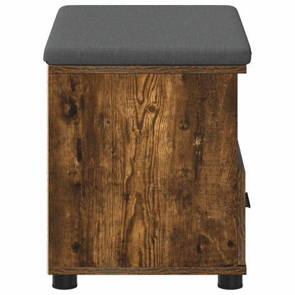 Panca per ingresso con cuscino Rovere fumé 60 x 38 x 46 cm