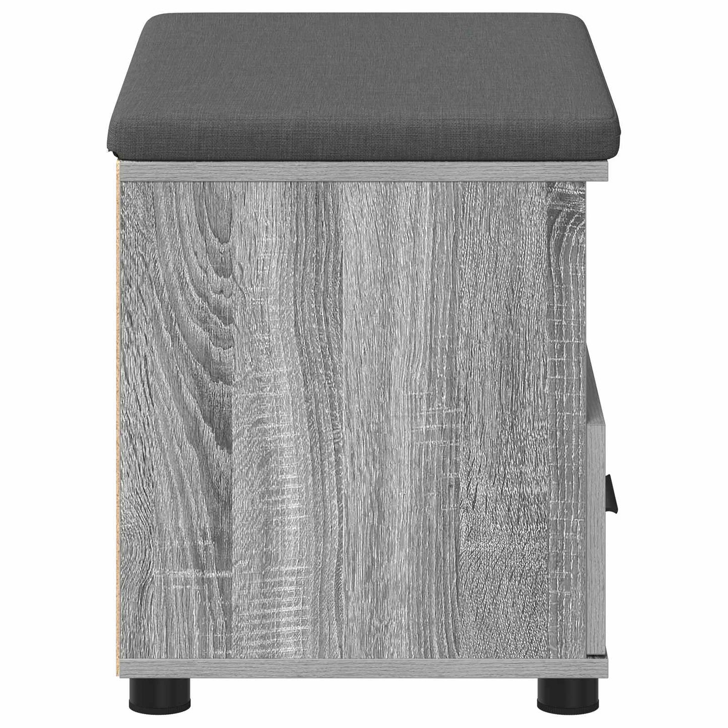 Panca per ingresso con cuscino Grigio Sonoma 60 x 38 x 46 cm