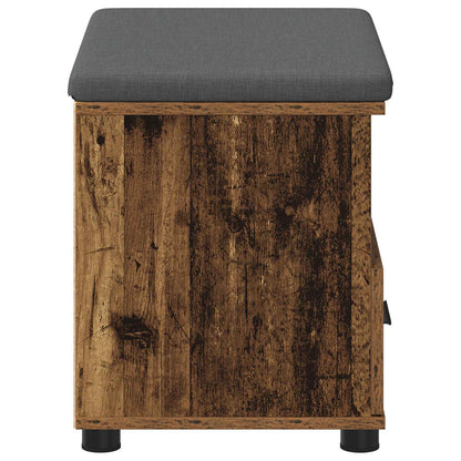Panca per ingresso con cuscino Legno vecchio 60 x 38 x 46 cm