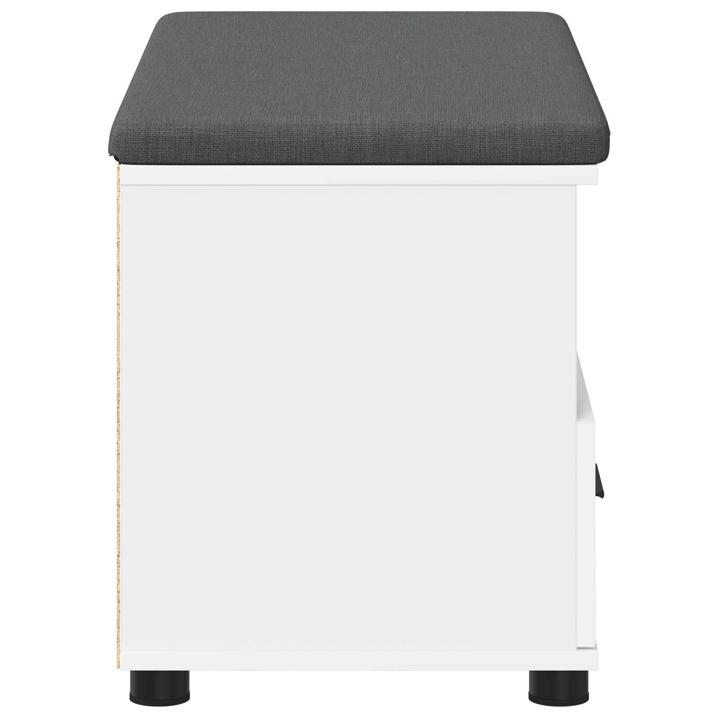 Panca per ingresso con cuscino Bianco 80 x 38 x 46 cm