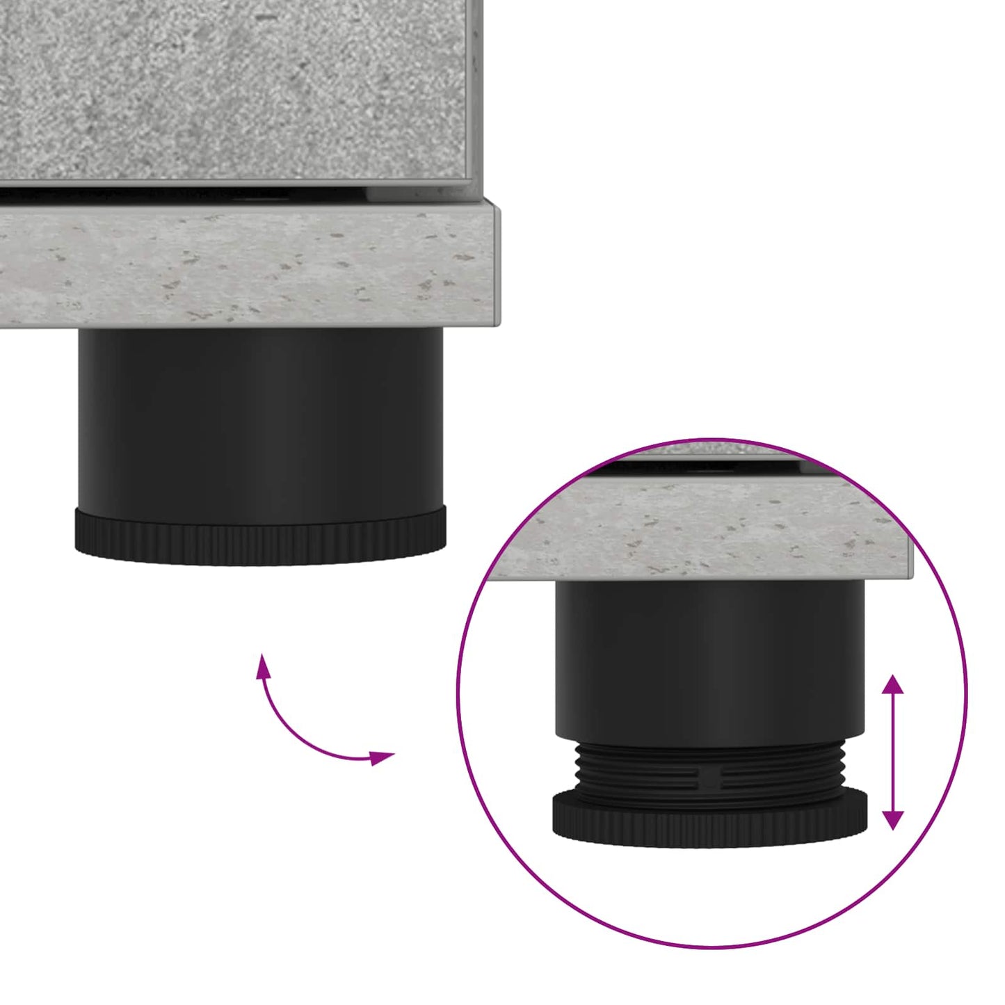 Panca per ingresso con cuscino Grigio cemento 80 x 38 x 46 cm