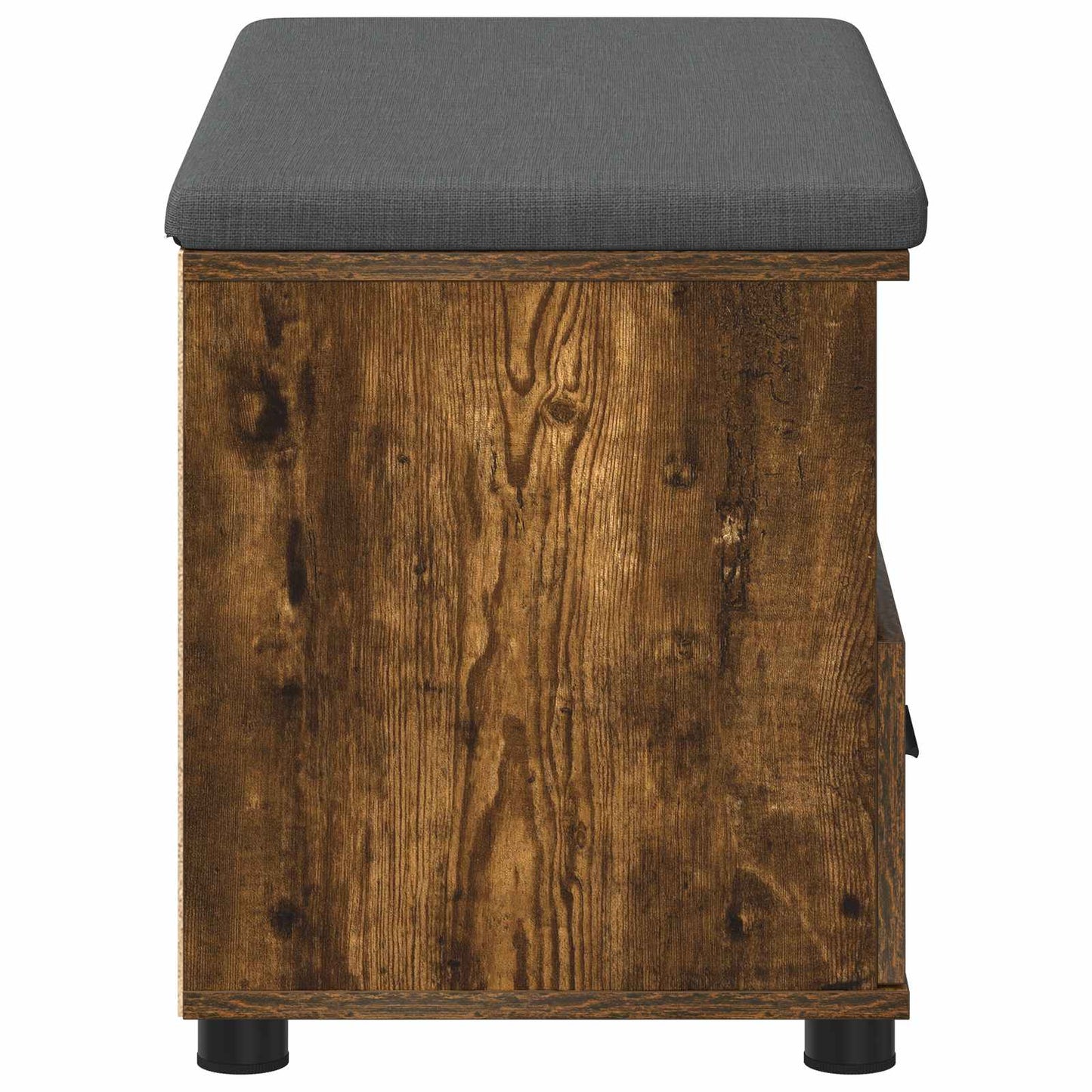 Panca per ingresso con cuscino Rovere fumé 80 x 38 x 46 cm