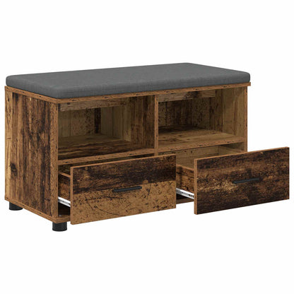 Panca per ingresso con cuscino Legno vecchio 80 x 38 x 46 cm