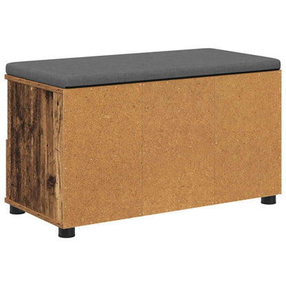 Panca per ingresso con cuscino Legno vecchio 80 x 38 x 46 cm