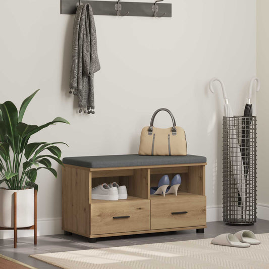 Panca per ingresso Rovere artigianale 80 x 38 x 46 cm