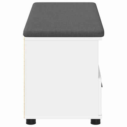 Panca per ingresso con cuscino Bianco 100 x 38 x 46 cm