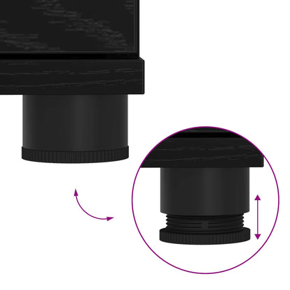 Panca per ingresso con cuscino Rovere Nero 100 x 38 x 46 cm