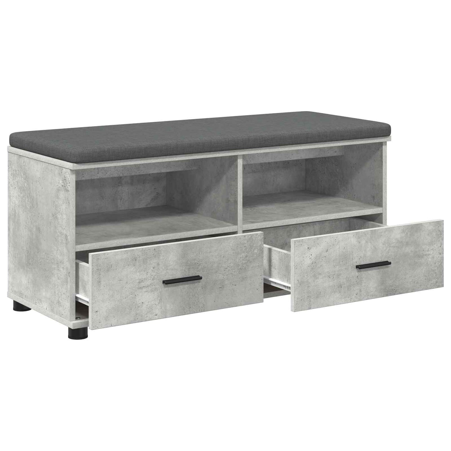 Panca per ingresso con cuscino Grigio Cemento 100 x 38 x 46 cm | homemem39