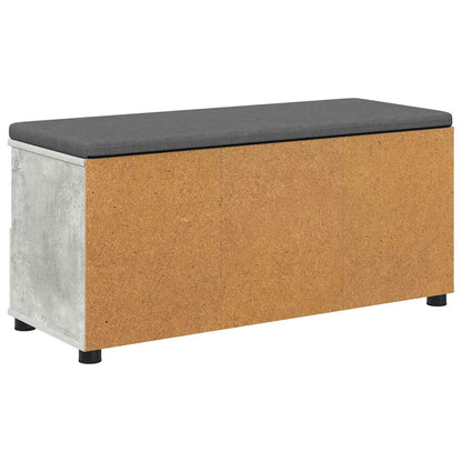 Panca per ingresso con cuscino Grigio Cemento 100 x 38 x 46 cm | homemem39