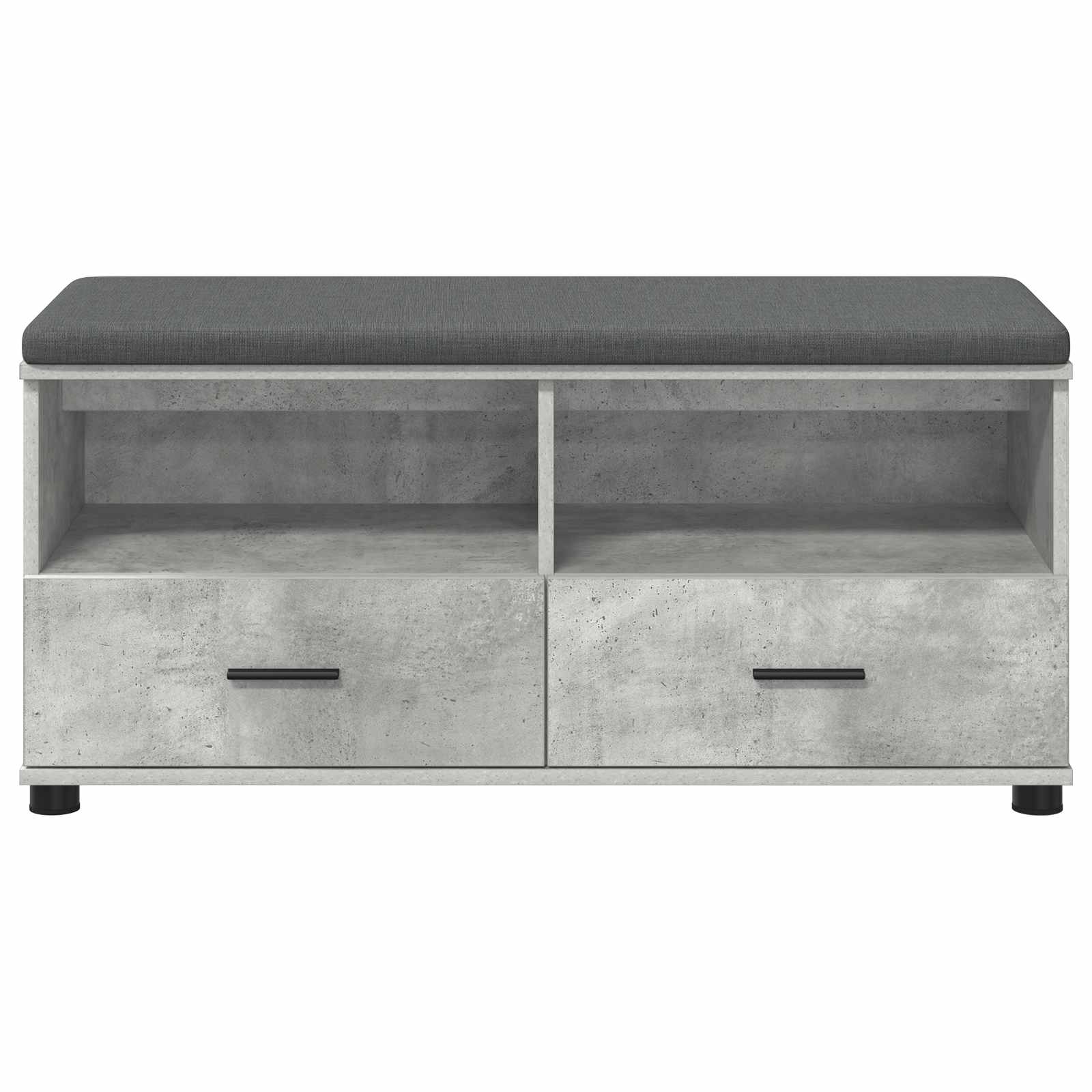 Panca per ingresso con cuscino Grigio Cemento 100 x 38 x 46 cm | homemem39