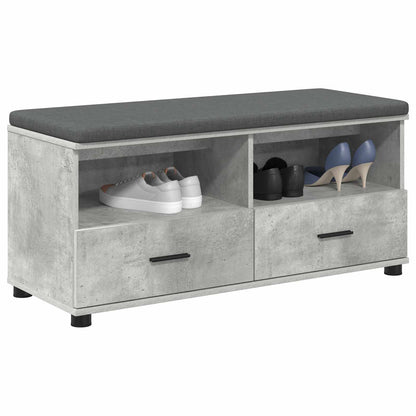 Panca per ingresso con cuscino Grigio Cemento 100 x 38 x 46 cm | homemem39
