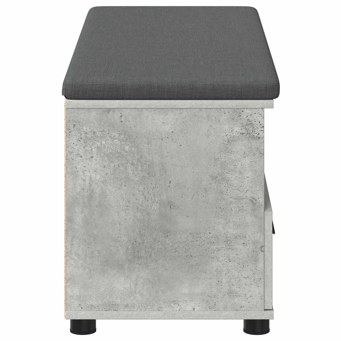 Panca per ingresso con cuscino Grigio Cemento 100 x 38 x 46 cm | homemem39