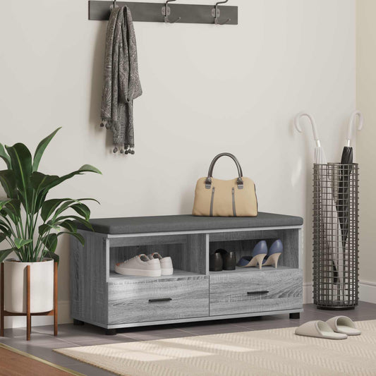 Panca per ingresso Sonoma grigia 100 x 38 x 46 cm