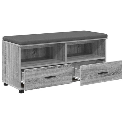 Panca per ingresso con cuscino Sonoma grigia 100 x 38 x 46 cm | homemem39